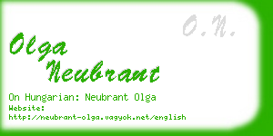 olga neubrant business card